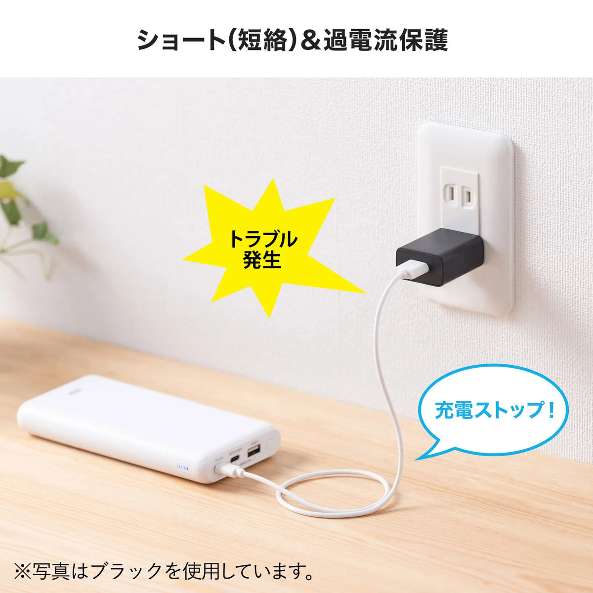 USB充電器(1A・ホワイト) ACA-IP86W