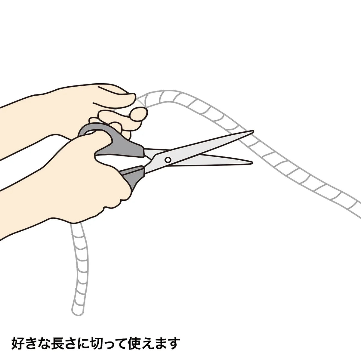 Cable Tie (Spiral, Black) CA-SP20BK