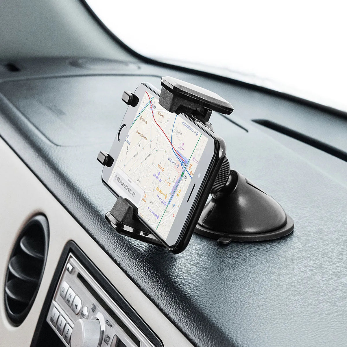 Smartphone car mount (compatible with flip cases, on-dash type) CAR-HLD11BK