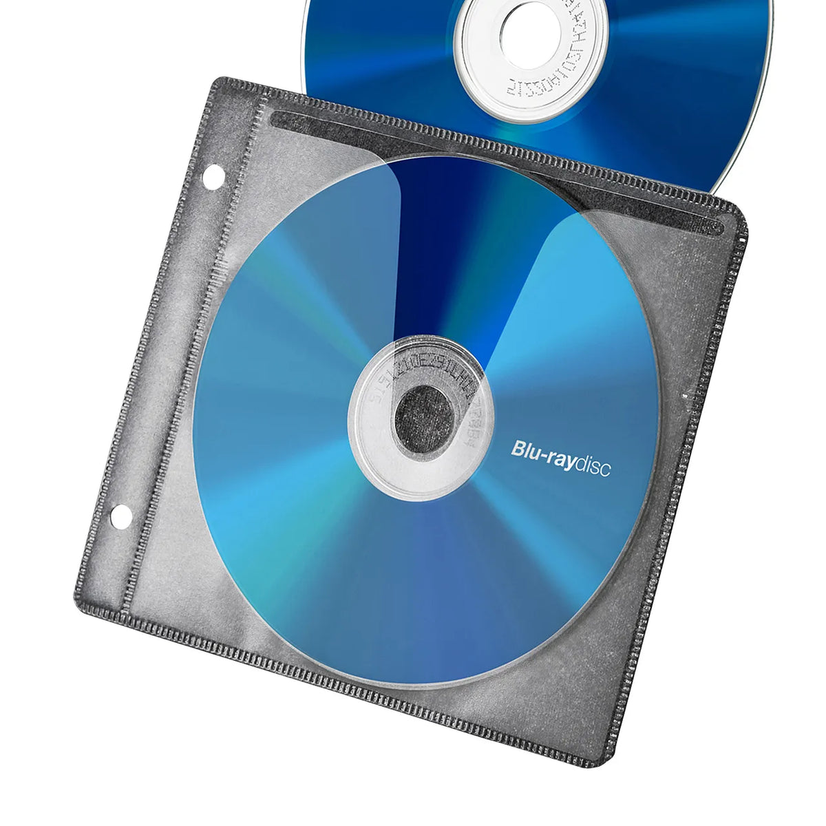 Blu-ray Disc Compatible Non-woven Fabric Case (with Ring Hole, 50 Cases, Black) FCD-FRBD50BK