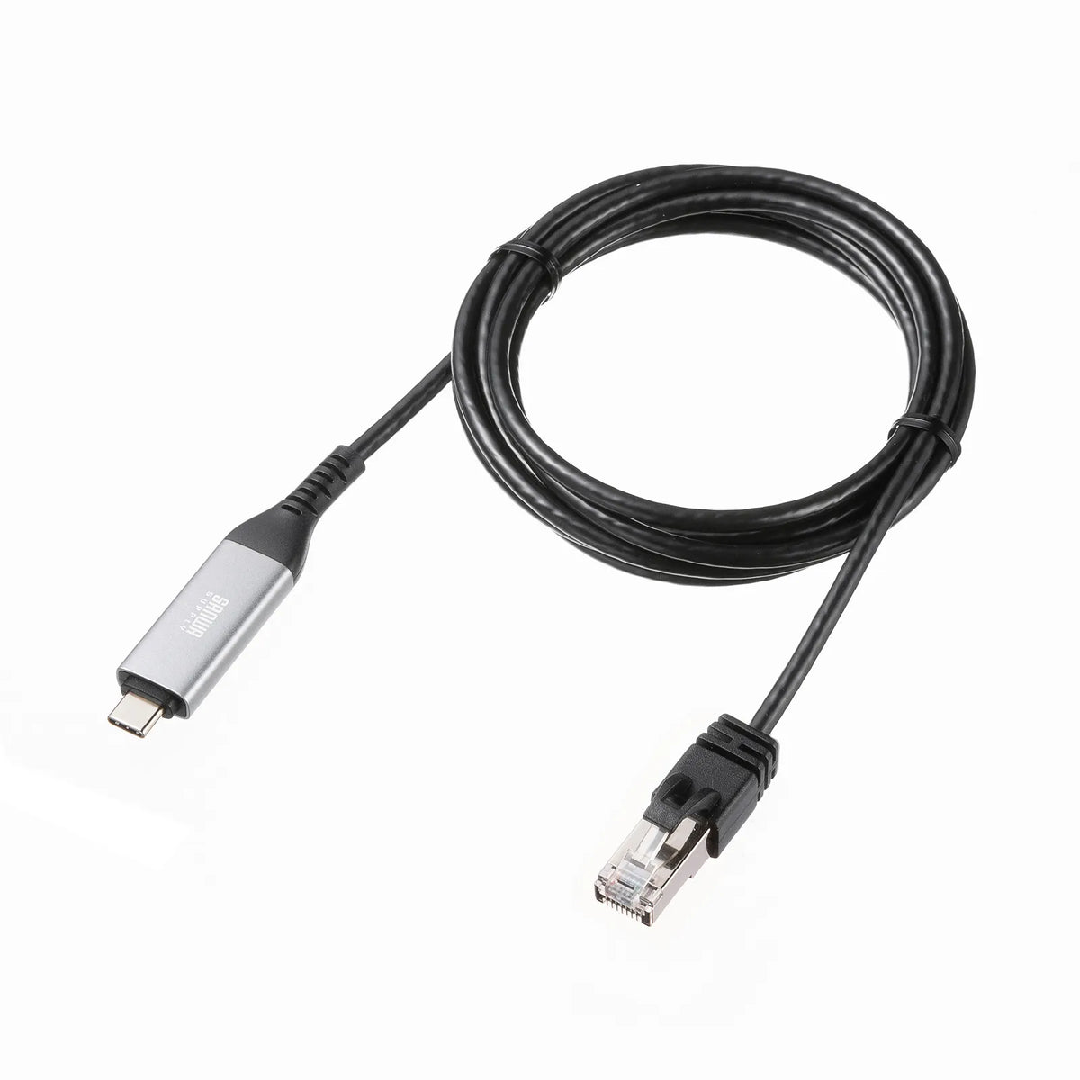 USB Type-C to LAN conversion cable (Gigabit compatible, 2m) KB-SL6CLAN02BK