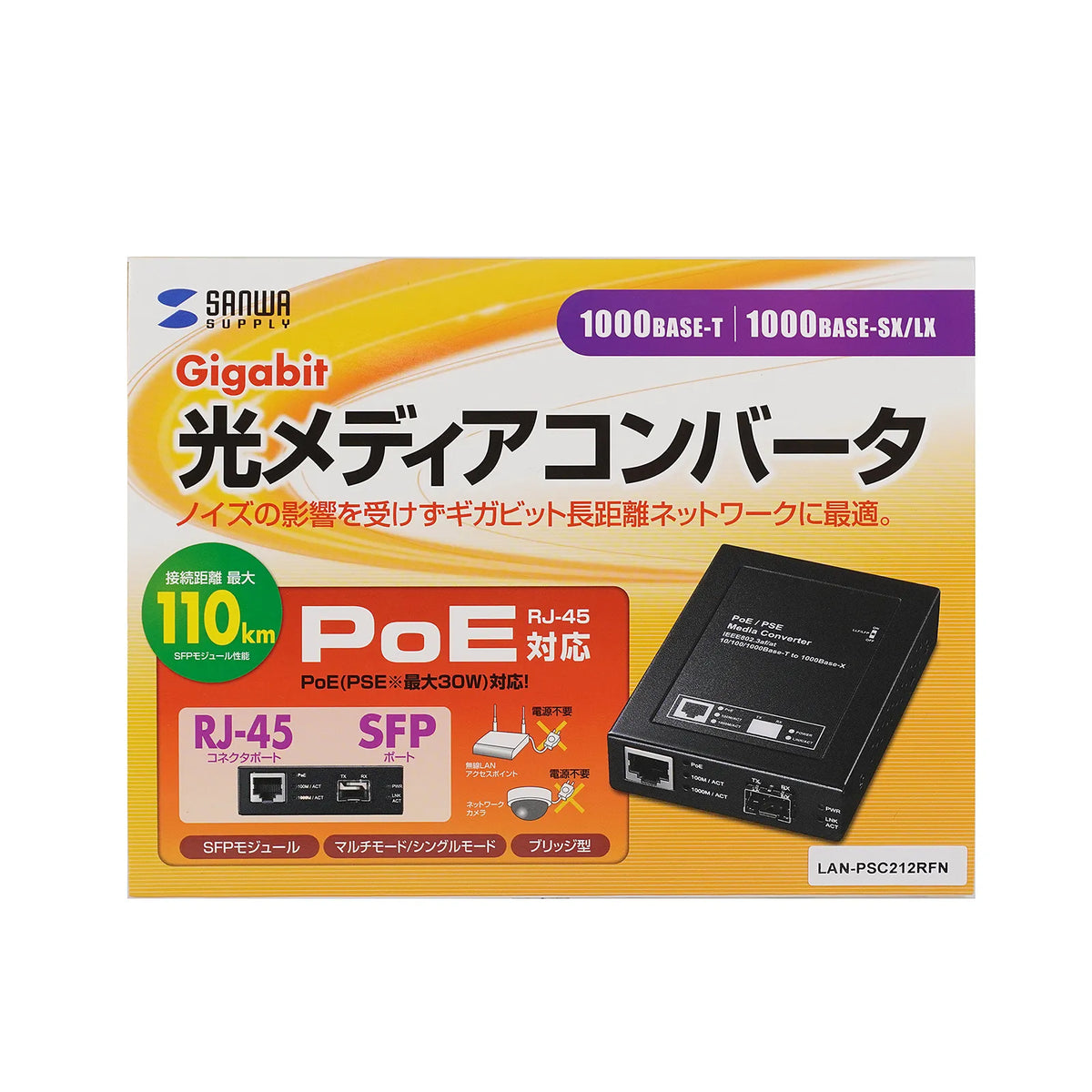 Optical Media Converter LAN-PSC212RFN