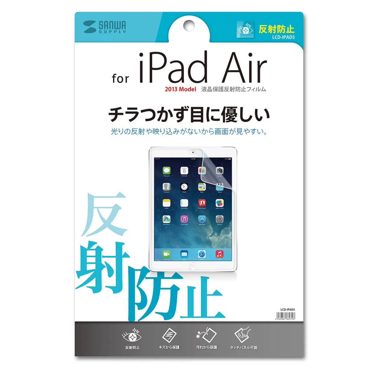 Anti-reflective screen protector film for iPad Air LCD-IPAD5