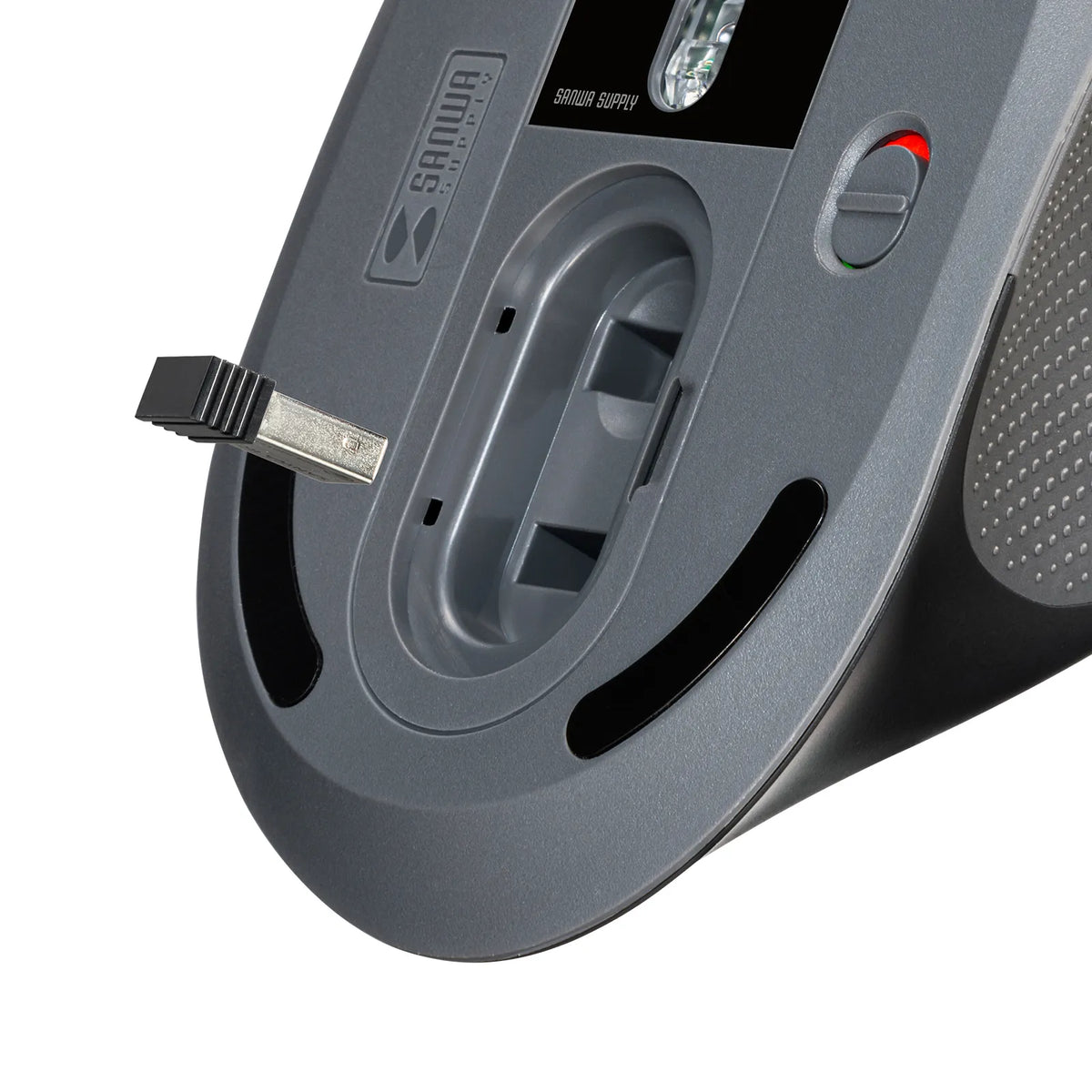 静音ワイヤレスエルゴノミクスマウス MA-EWBS528LBK