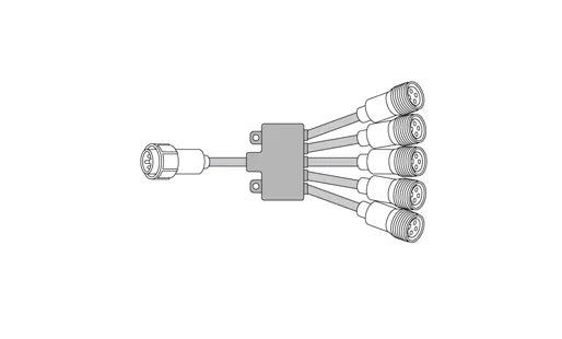 LED soft neon 5-way splitter cord PR-E3-B05