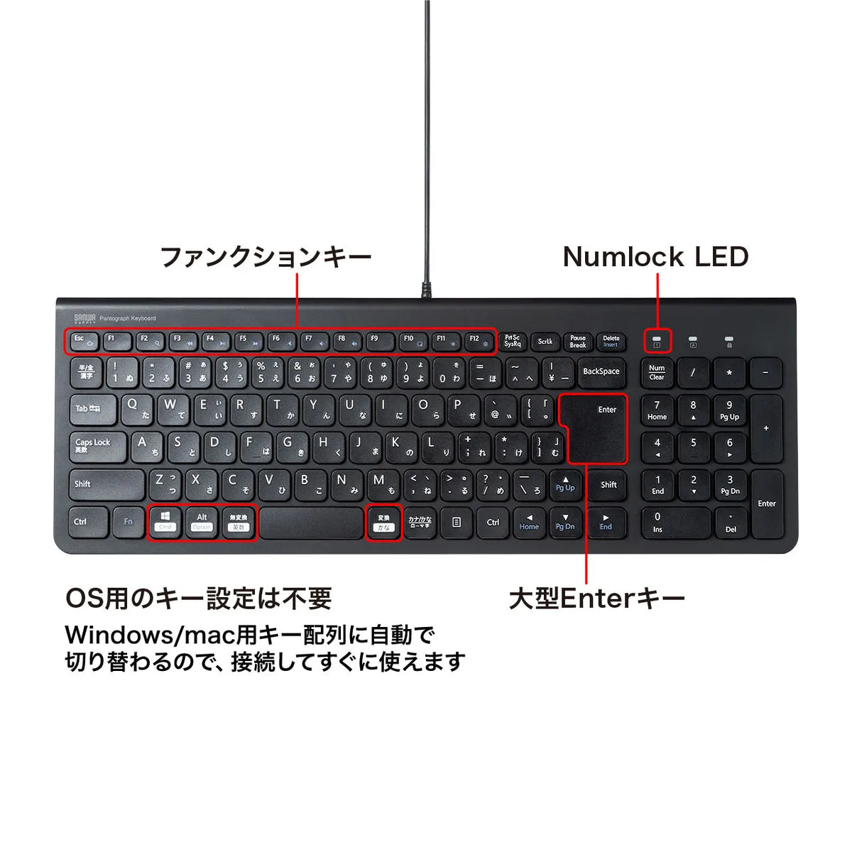 USB Slim Keyboard SKB-SL31BK