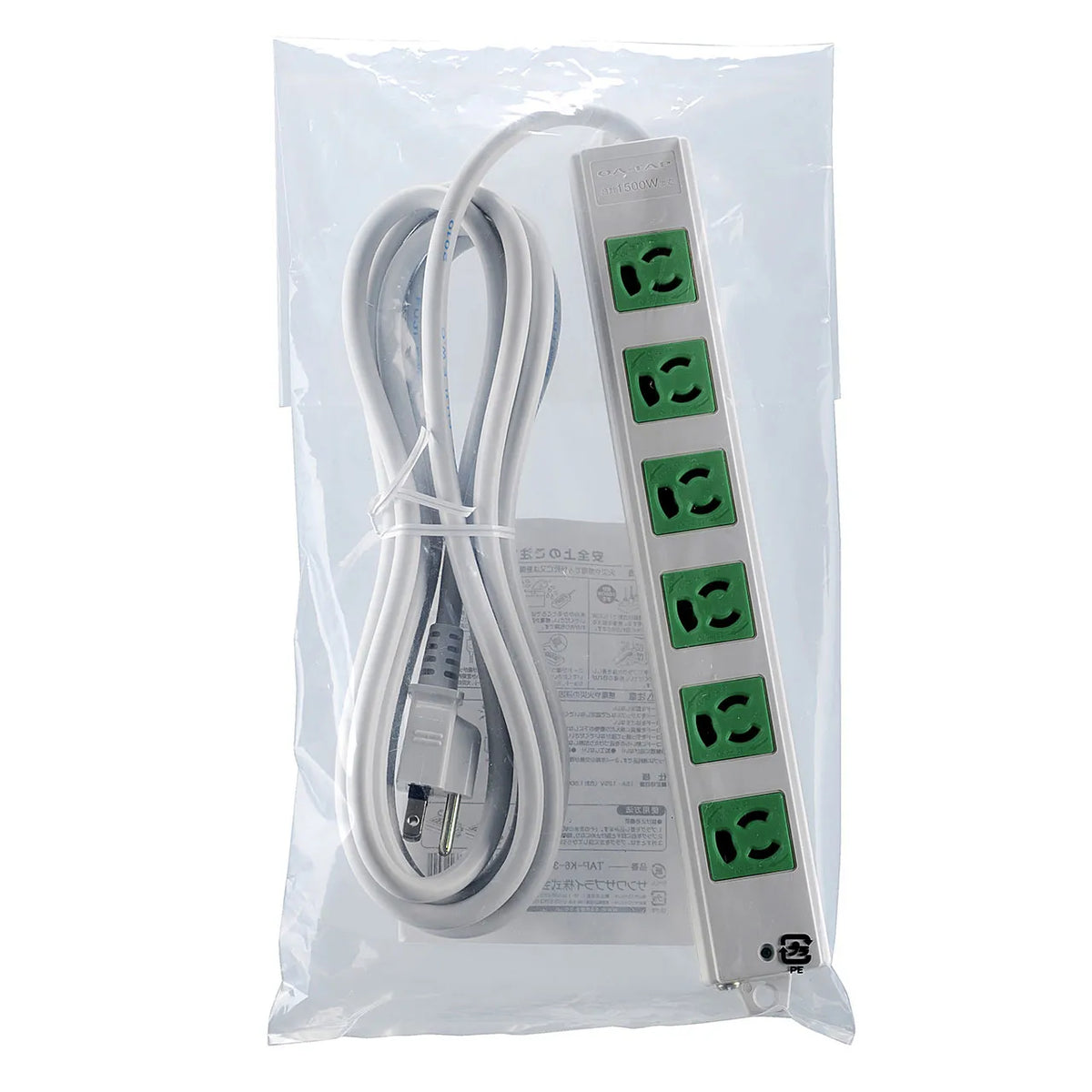3-prong, 3m, 6-outlet power strip (green, for backup) TAP-K6-3G
