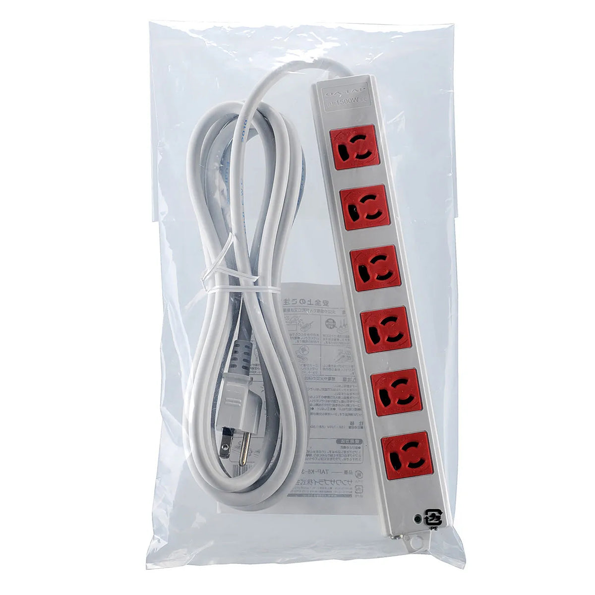 3P, 3m, 6-outlet tap red (for emergency use) TAP-K6-3R
