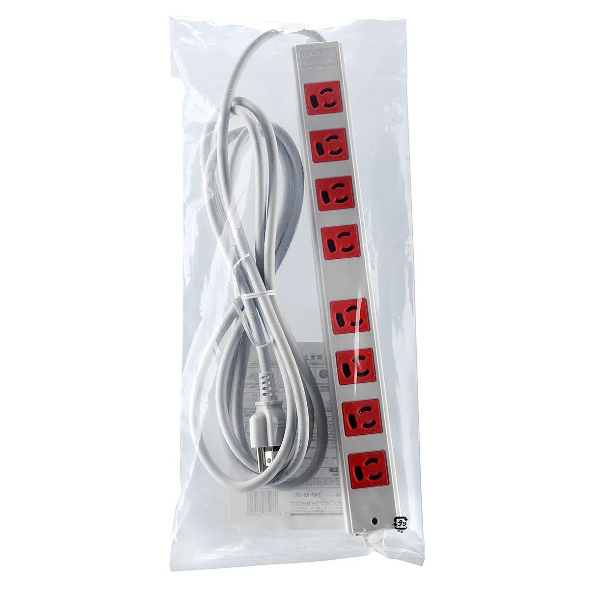 3P, 3m, 8-outlet tap red (for emergency use) TAP-K8-3R
