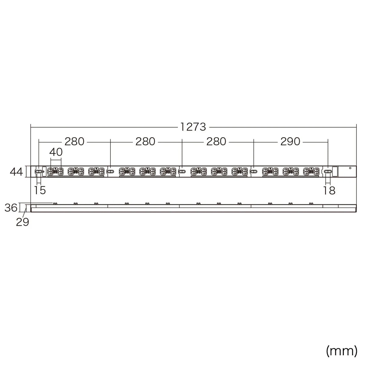 19インチサーバーラック用コンセント 200V(20A) 抜け防止ロック機能付き TAP-SV22024LK