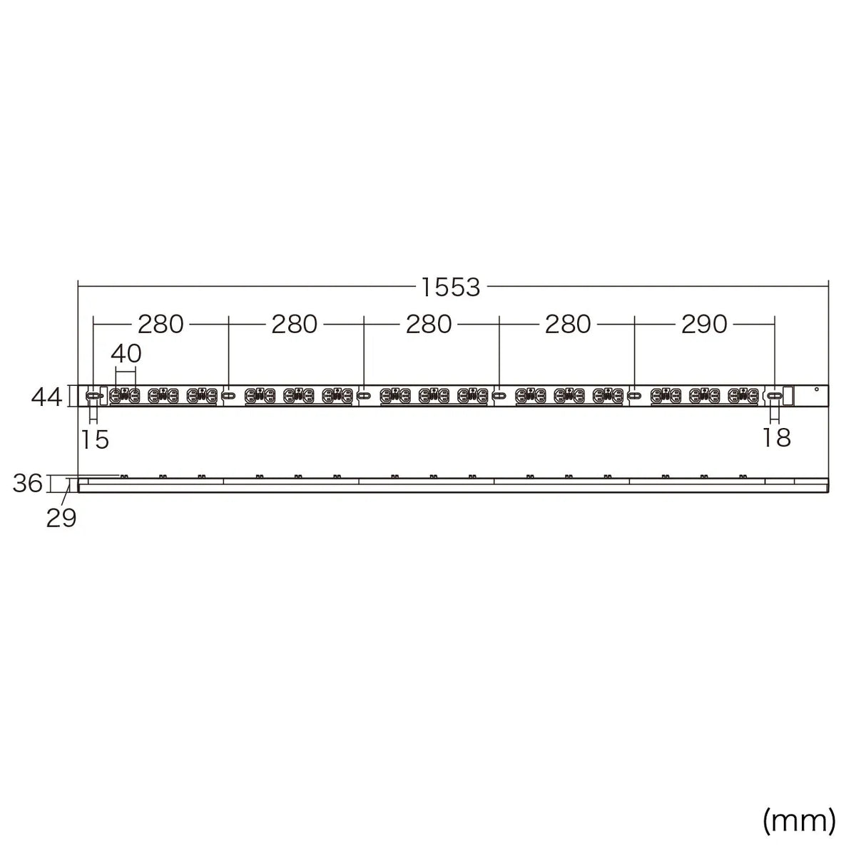 19-inch server rack power strip, 200V (20A), with anti-disconnection lock function, TAP-SV22030LK