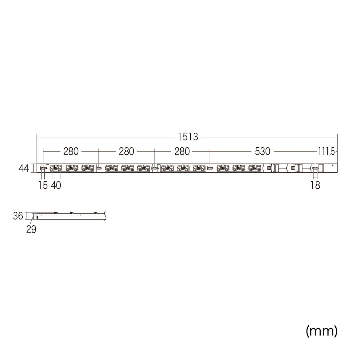 19-inch server rack power strip, 200V (30A), with anti-disconnection lock function, TAP-SV23024LKN