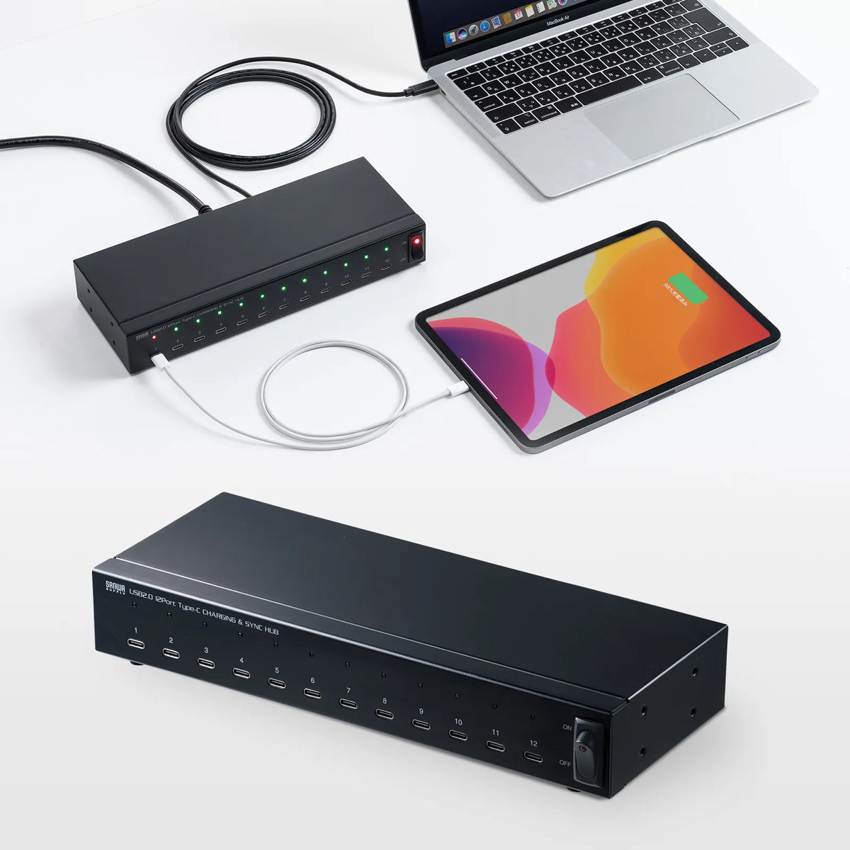 USB 2.0 Type-C 12-Port Hub USB-2THCS12N