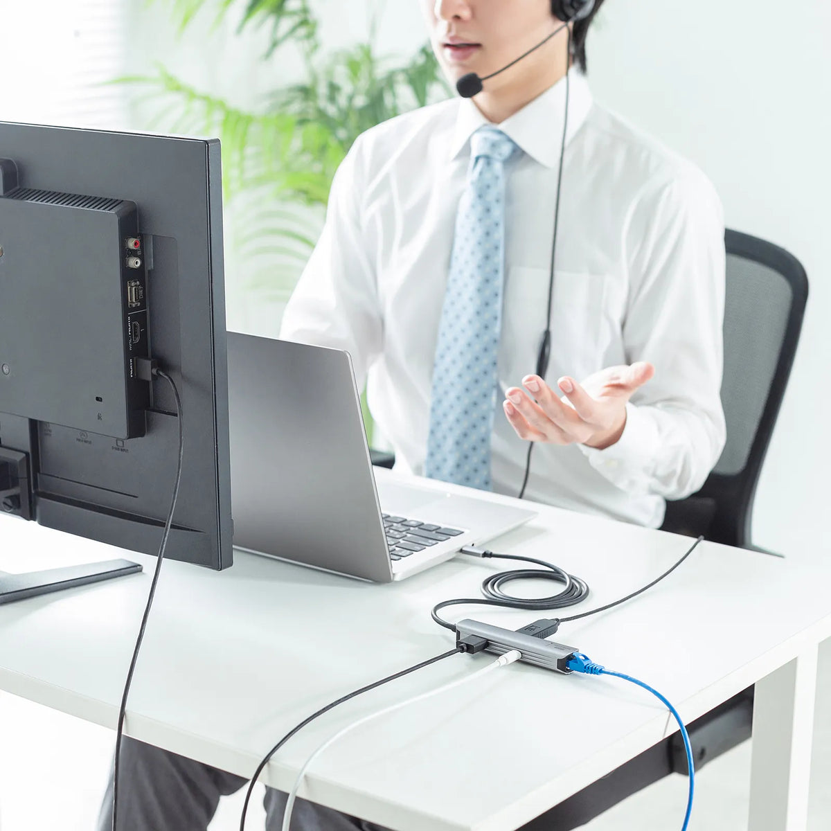 USB Type-C スリムドッキングハブ USB-5TCHLP7S-1