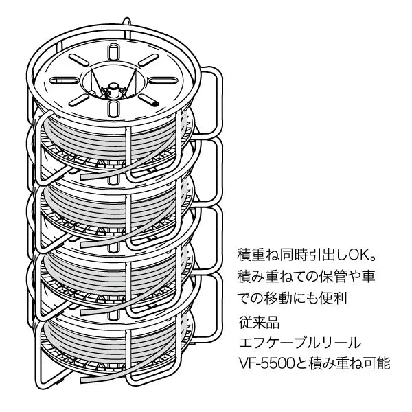 F-Cable Reel (Vertical and Horizontal Use Type) VF-5500HV