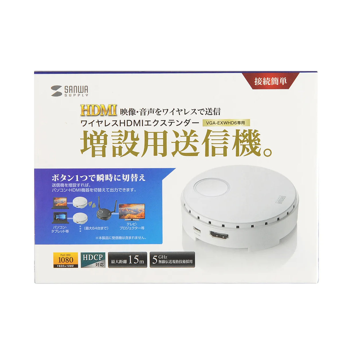 Wireless HDMI Extender (for expansion, transmitter only) VGA-EXWHD6TX
