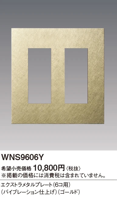 SO-STYLE WNS9606Y – Extra Metal Plate (6-Module) – Vibration Finish – Gold