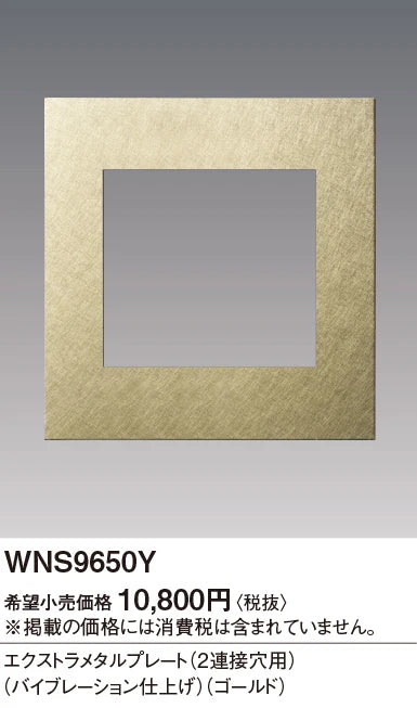 SO-STYLE WNS9650Y – Extra Metal Plate (2-Gang) – Vibration Finish – Gold