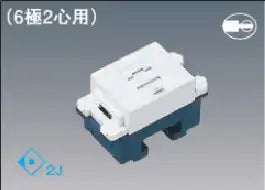 WNT15629CW Advance Flush Mount Telephone Modular Jack (6-Pole, 2-Core) (Full Terminals) (Ceramic White)