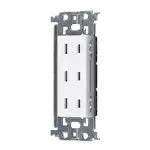 WTL13033W Advance Recessed Triple Outlet (with Metal Frame) (Ceramic White)