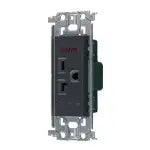 WTL19223H Advance 15A/20A Dual-Purpose Recessed Grounded Outlet (250V) with Metal Frame (Gray)