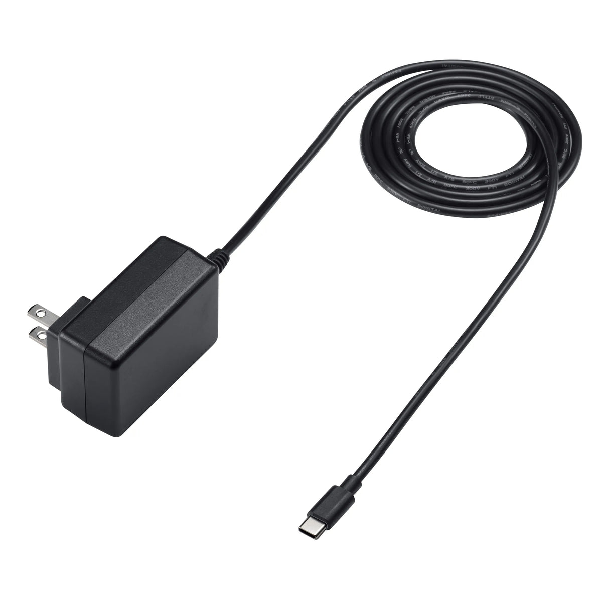 USB Type-Cケーブル一体型AC充電器（5V/3A） ACA-IP103BK