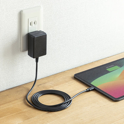 USB Type-Cケーブル一体型AC充電器（5V/3A） ACA-IP103BK