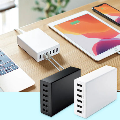 USB充電器（6ポート・合計12A・ホワイト） ACA-IP67W