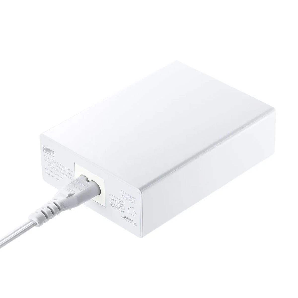USB充電器（6ポート・合計12A・ホワイト） ACA-IP67W