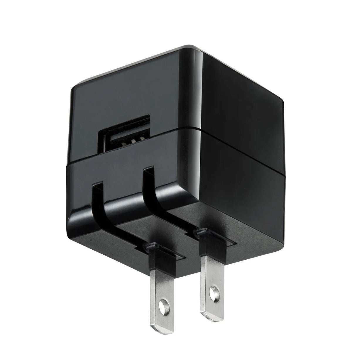 キューブ型USB充電器（1A・高耐久タイプ・ブラック） ACA-IP70BK