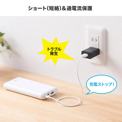 USB充電器（1A・ブラック） ACA-IP86BK