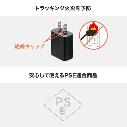 USB充電器（1A・ブラック） ACA-IP86BK