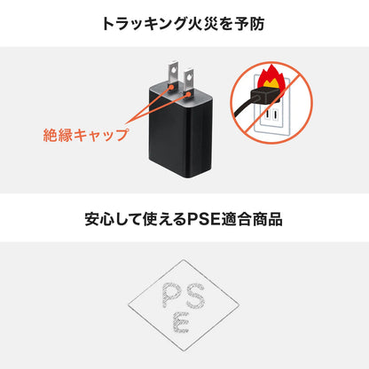 USB充電器（2A・ブラック） ACA-IP87BK