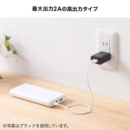 USB充電器（2A・ホワイト） ACA-IP87W