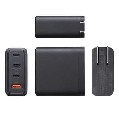 USB PD対応AC充電器（PD100W・Cx3+Ax1） ACA-PD104BK