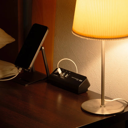 USB PD compatible clamp-type AC charger (PD65W, Cx2 + Ax2, Black) ACA-PD106BK