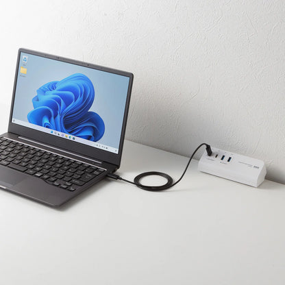 USB PD compatible clamp-type AC charger (PD65W, Cx2 + Ax2, White) ACA-PD106W