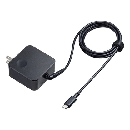 USB PD compatible AC charger (PD45W, Type-C cable integrated) ACA-PD108BK