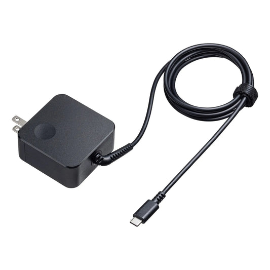 USB PD compatible AC charger (PD45W, Type-C cable integrated) ACA-PD108BK