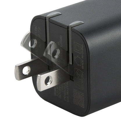 USB PD compatible cube-type AC charger (PD45W, Type-C cable included) ACA-PD109SETBK