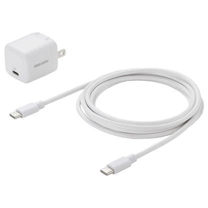 USB PD compatible cube-type AC charger (PD20W, Type-C cable included) ACA-PD113SETW