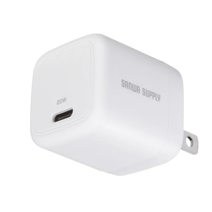 USB PD compatible cube-type AC charger (PD20W, Type-C cable included) ACA-PD113SETW