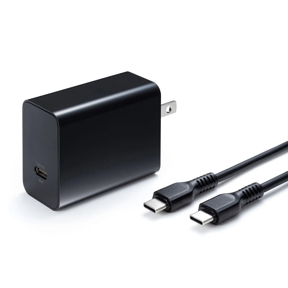 USB PD compatible AC charger (PD45W, with Type-C cable) ACA-PD80BK
