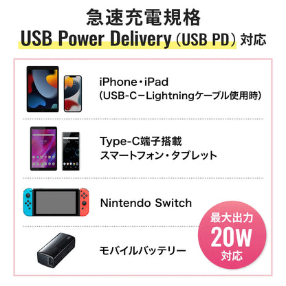 USB PD compatible AC charger (PD20W) ACA-PD90W