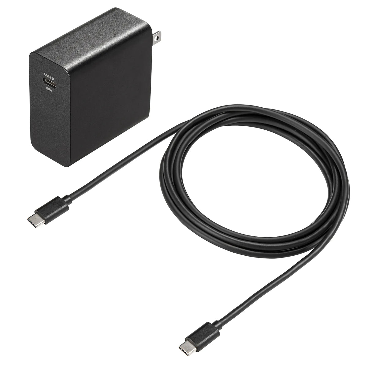 USB PD compatible AC charger (PD65W, with Type-C cable) ACA-PD91BK