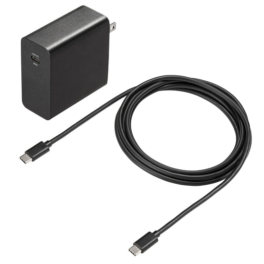 USB PD compatible AC charger (PD65W, with Type-C cable) ACA-PD91BK