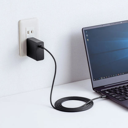 USB PD compatible AC charger (PD65W, with Type-C cable) ACA-PD91BK