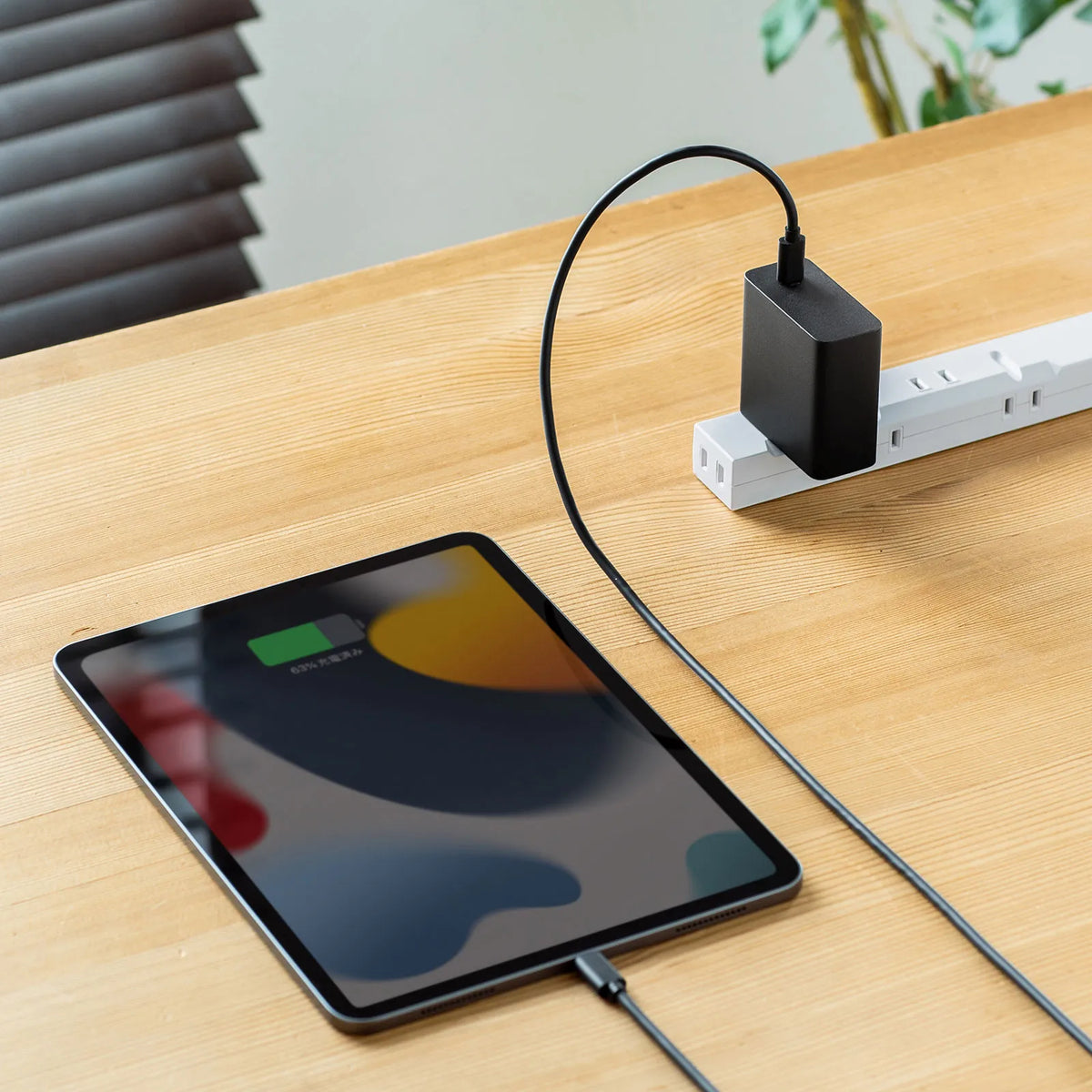 USB PD compatible AC charger (PD65W, with Type-C cable) ACA-PD91BK