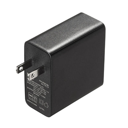USB PD compatible AC charger (PD65W, with Type-C cable) ACA-PD91BK
