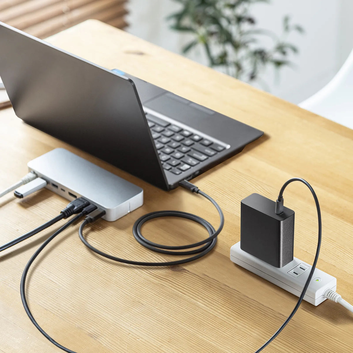 USB PD compatible AC charger (PD100W, with Type-C cable) ACA-PD93BK